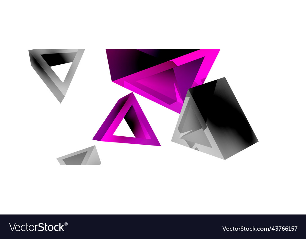 3d triangle abstract background basic shape
