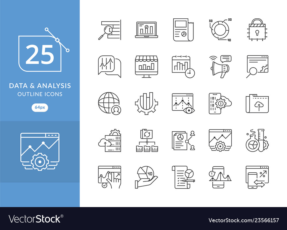 Business Analysis Icons Royalty Free Vector Image 6706