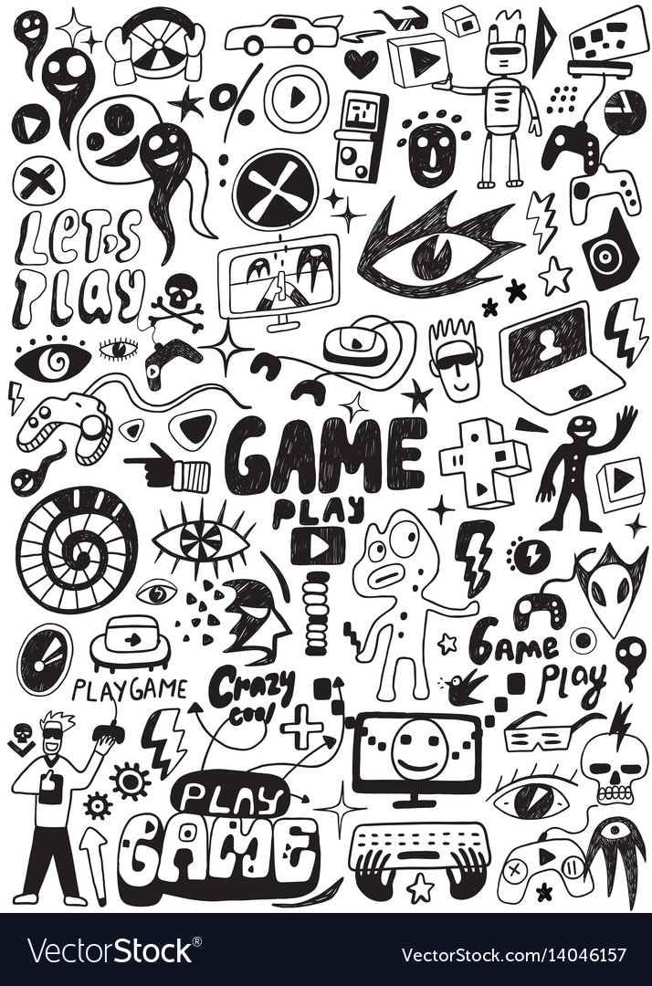 Doodle Video Games Royalty-Free Images, Stock Photos & Pictures