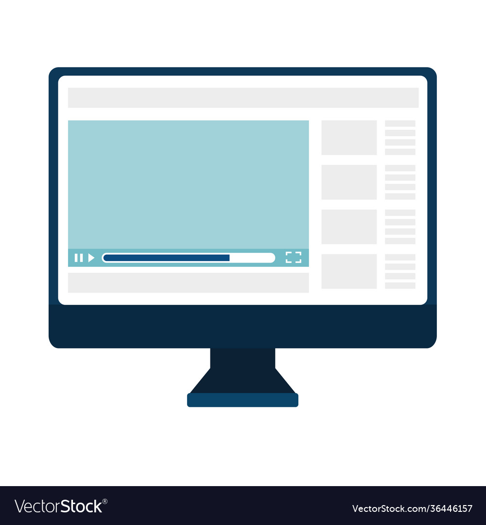 Desktop computer device isolated icon