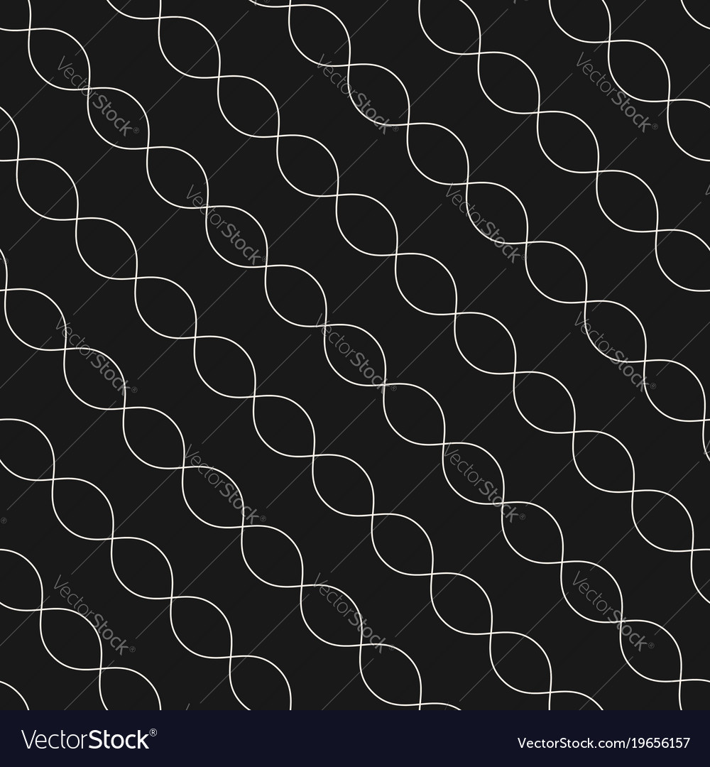 Diagonal wavy lines seamless pattern thin curved