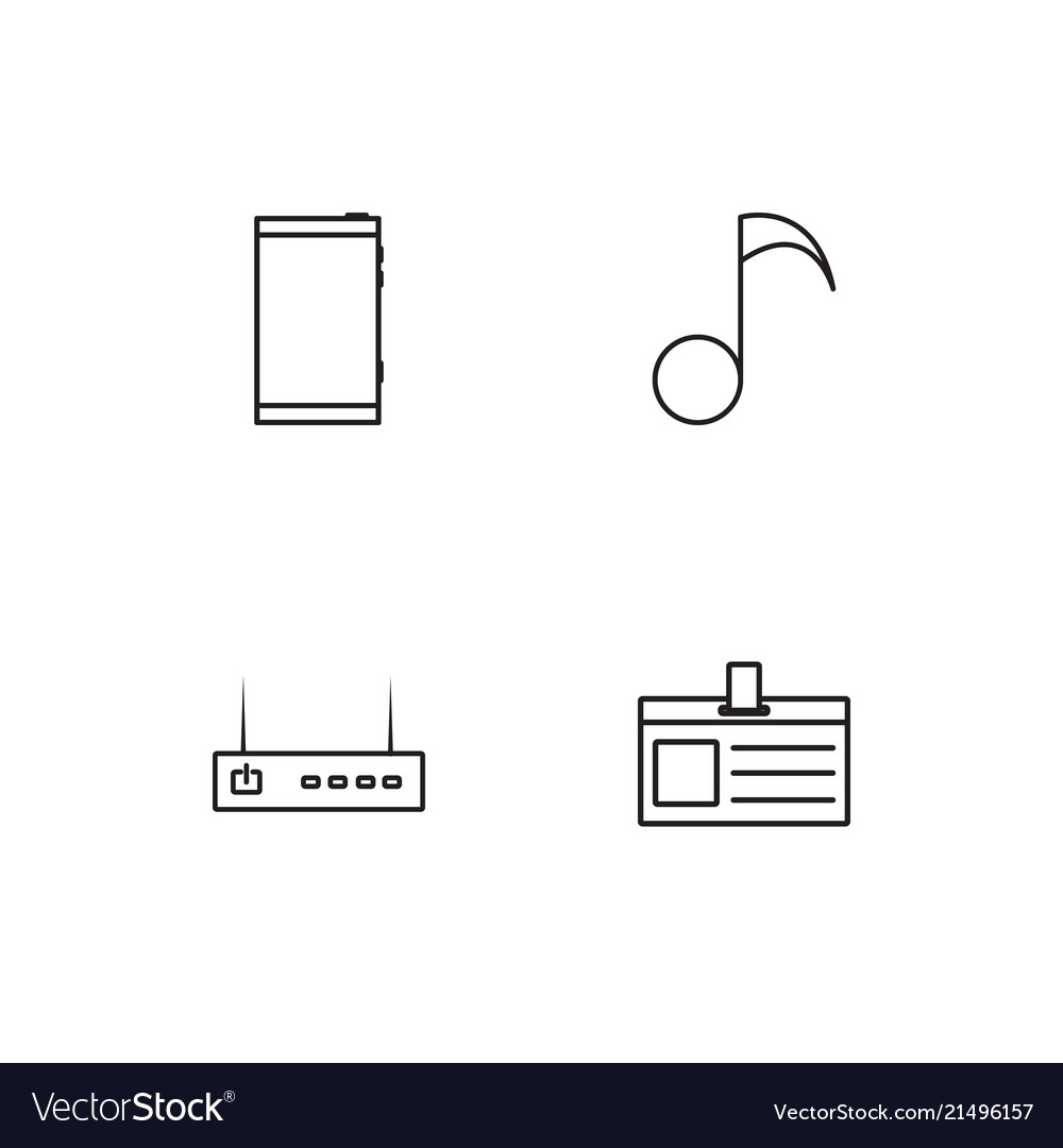 Electrical devices linear icons set simple