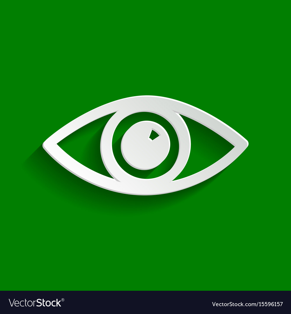 Eye sign paper whitish icon