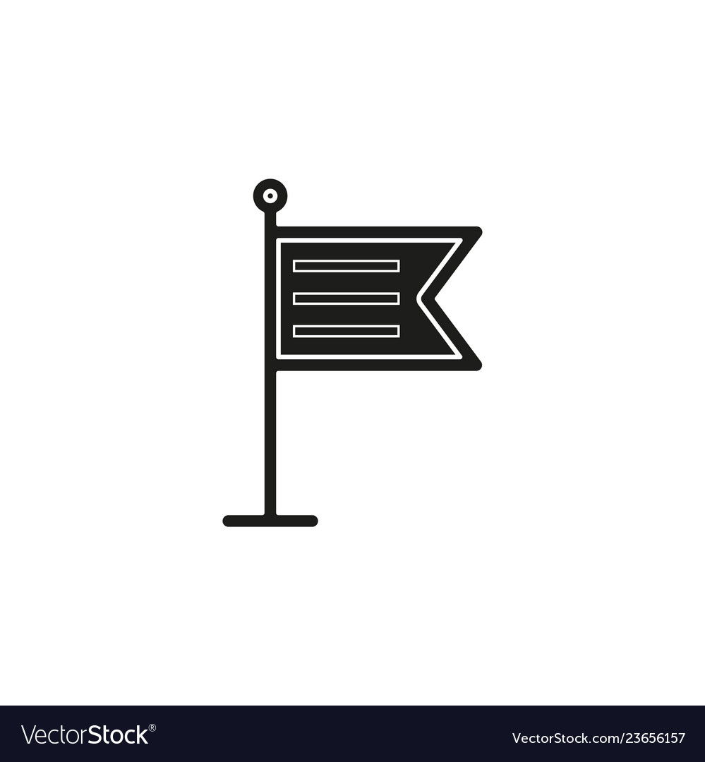 Flag - element isolated symbol