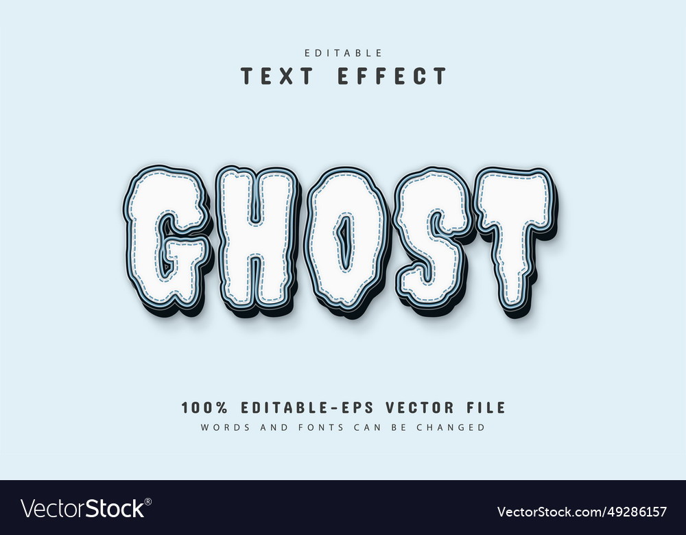 Ghost text effect editable