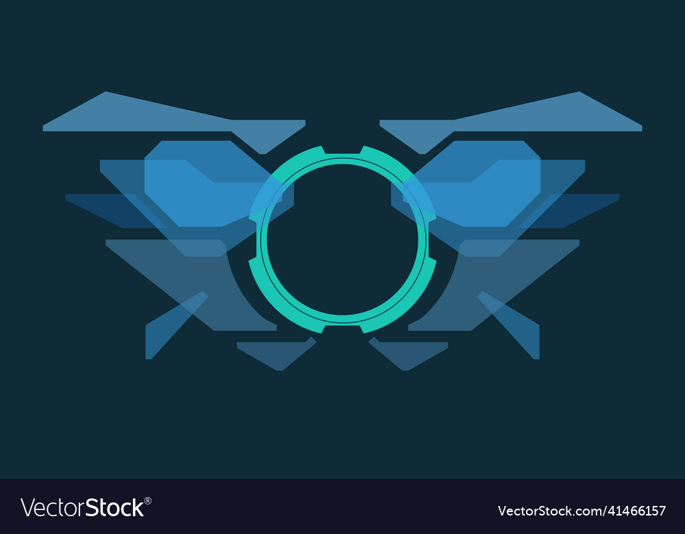 Hudvirtual reality ui screen transparent vector image Hudvirtual reality ui screen transparent
