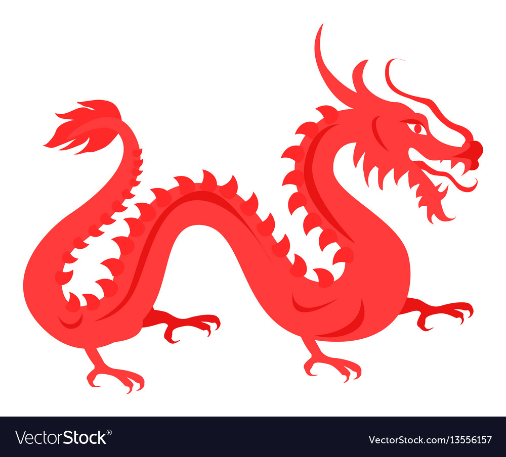 isolated-red-dragon-on-white-chinese-symbol-vector-image