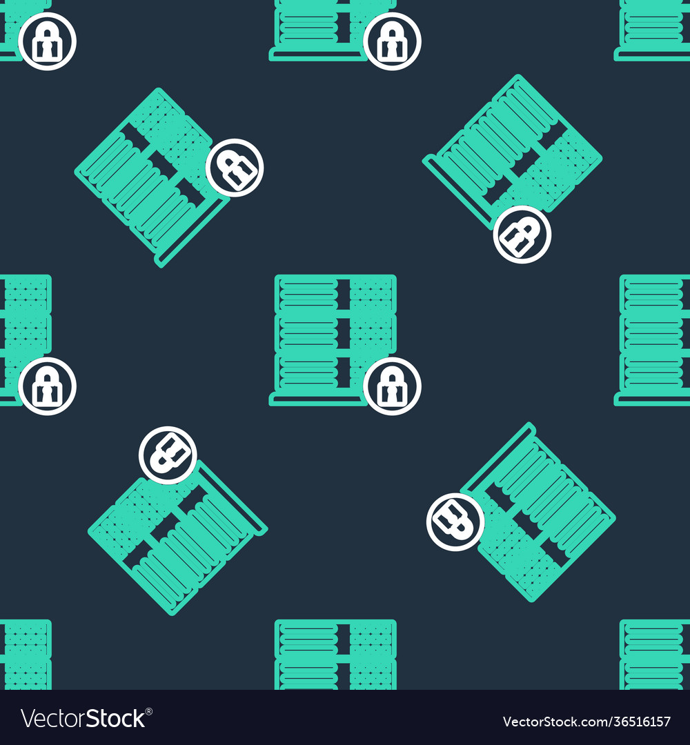 Line server security with closed padlock icon vector image Line server security with closed padlock icon
