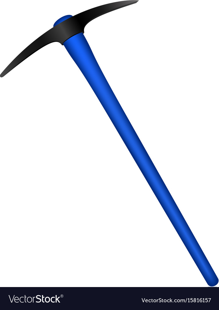 Mattock in black design with blue handle