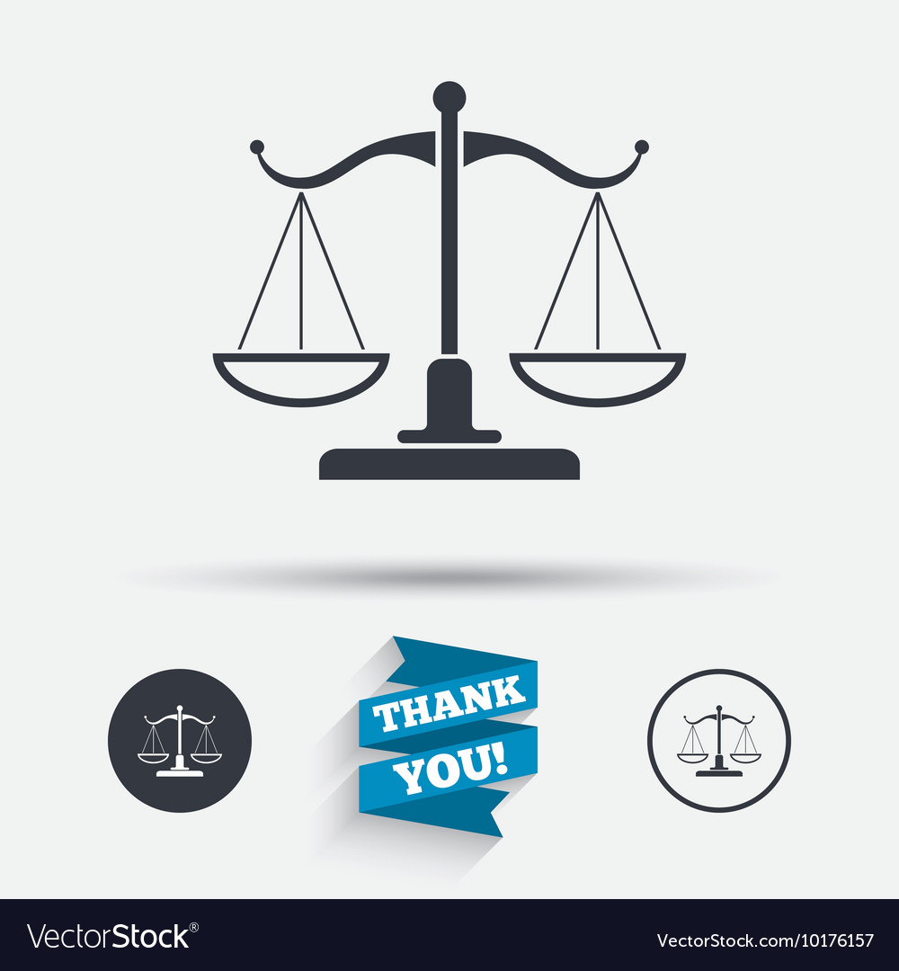 Scales of justice sign icon court law symbol