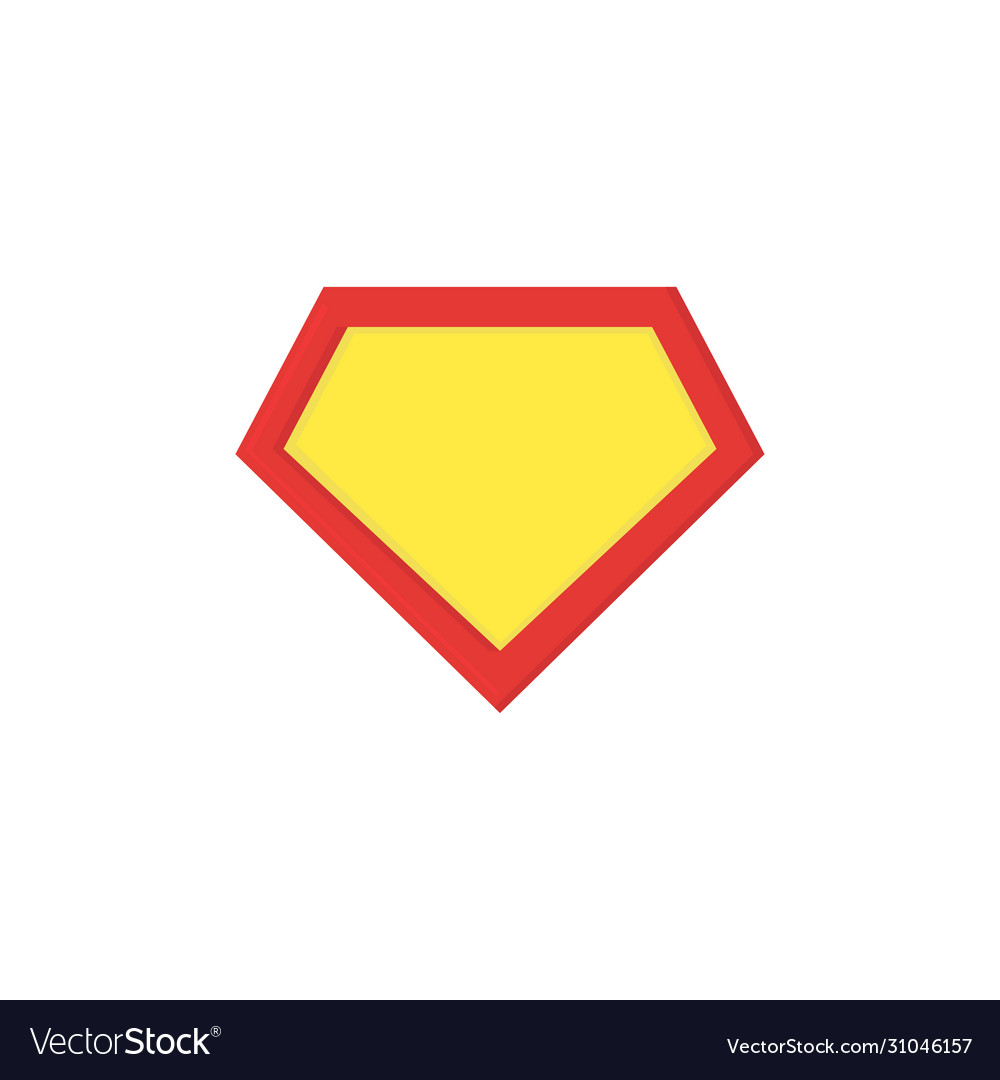 Superhero logo yellow on white background flat Vector Image