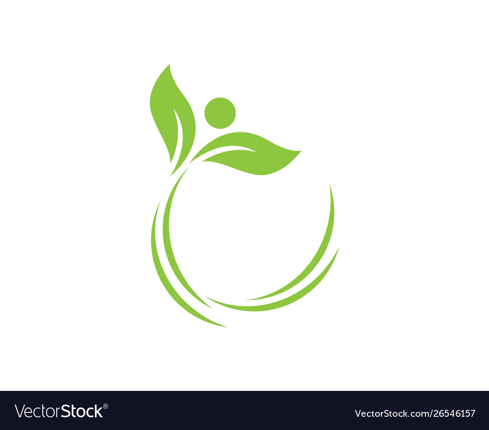 Tree leaf logo design Royalty Free Vector Image