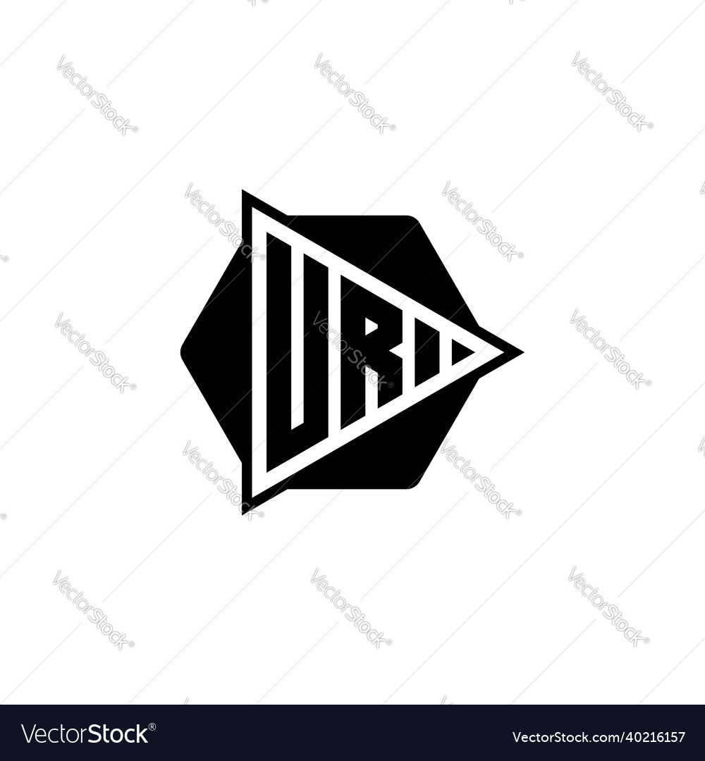 Ur logo monogram triangle play button