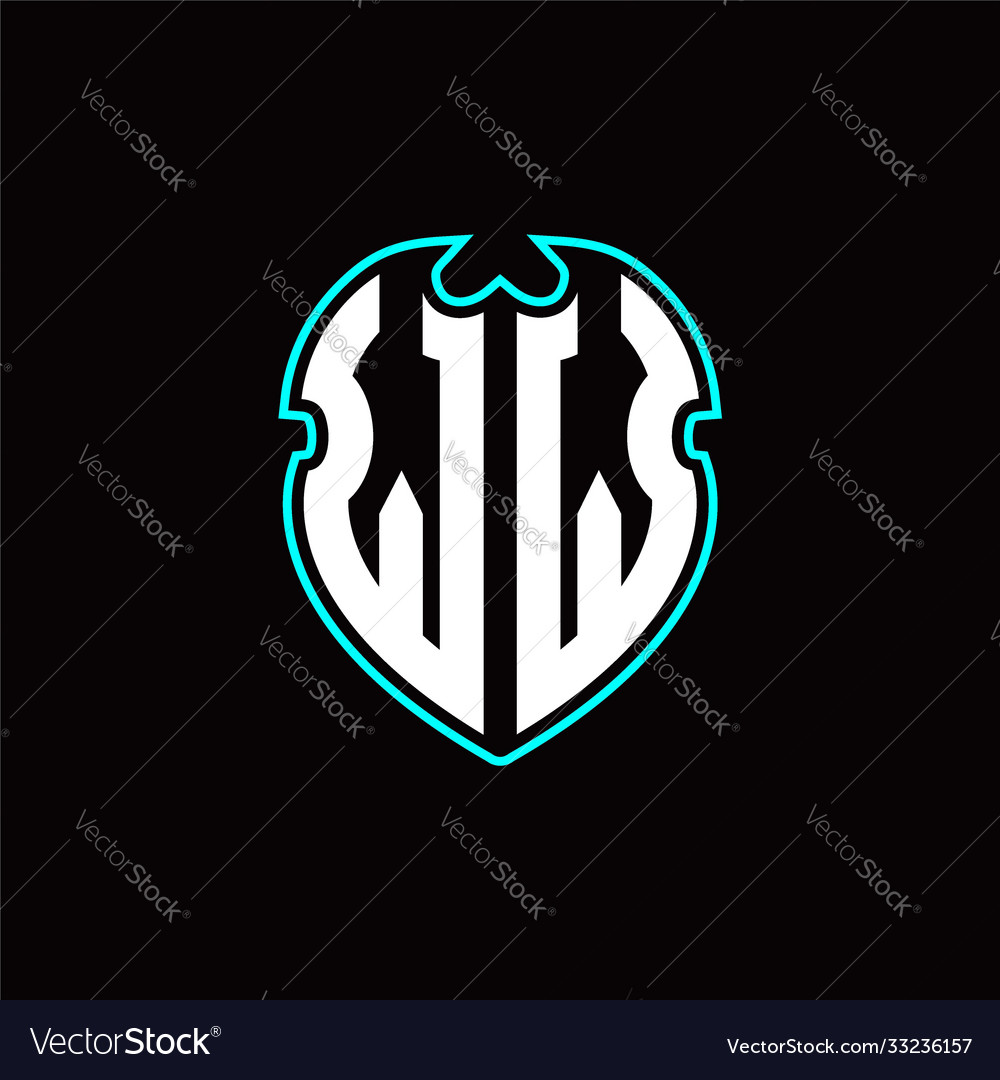 W initial logo design with a shield shape