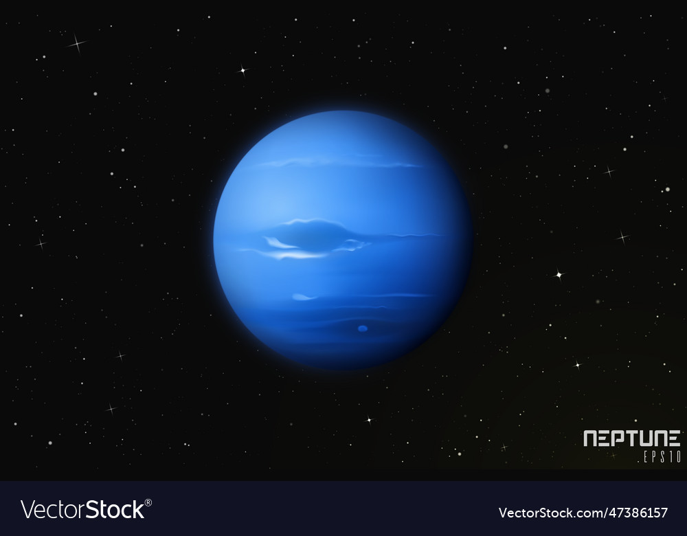 With planet neptune in outer space