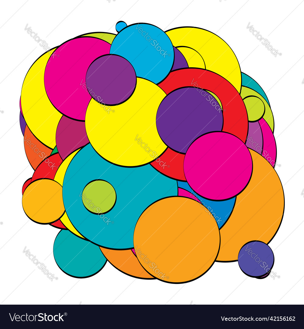 Abstract overlapping circles pattern