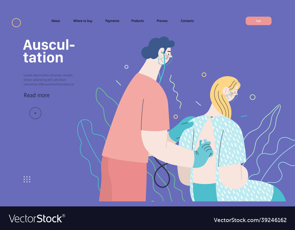 Auscultation - medical insurance web template