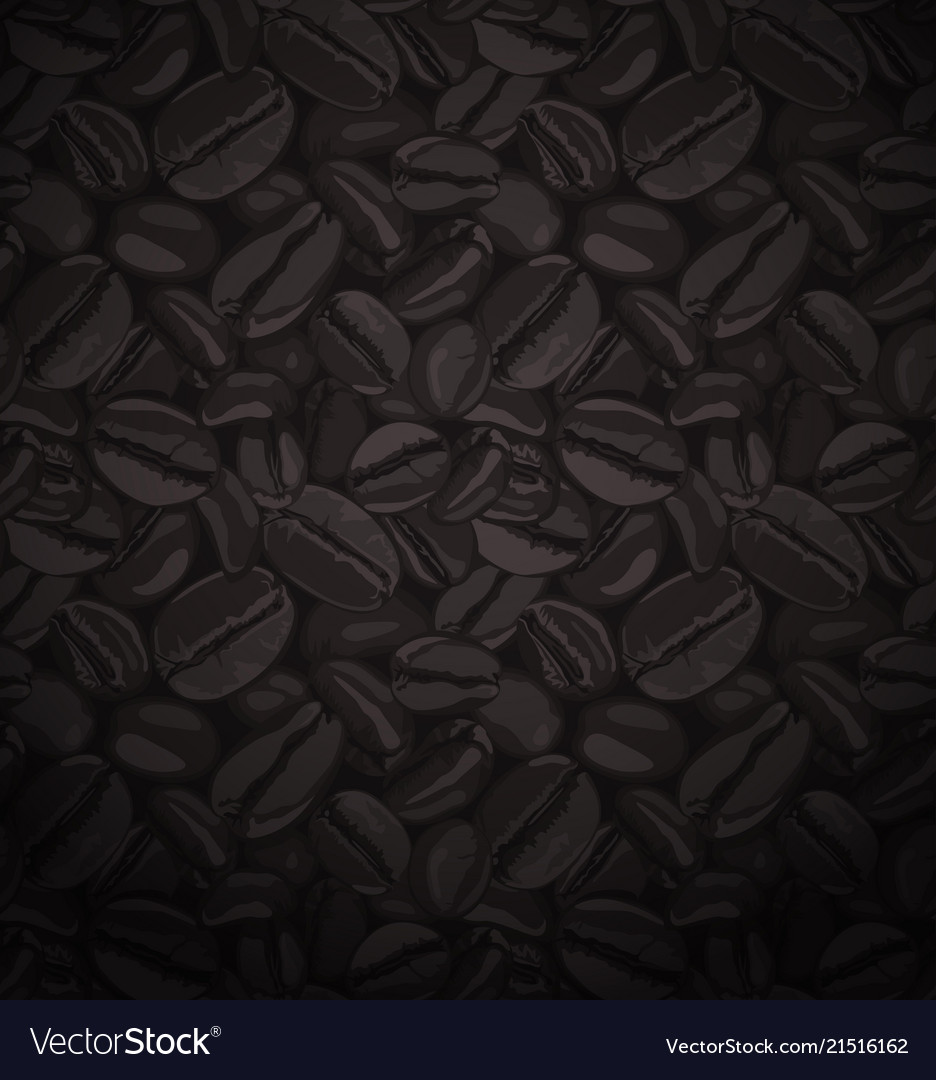 Coffee beans seamless patterns