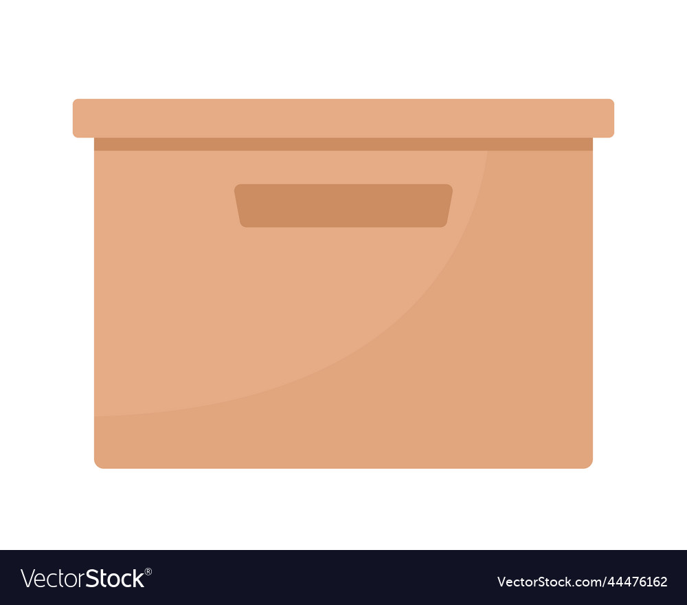 Drawer semi flat color object vector image Drawer semi flat color object