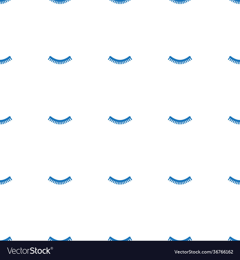 Eyelash icon pattern seamless white background