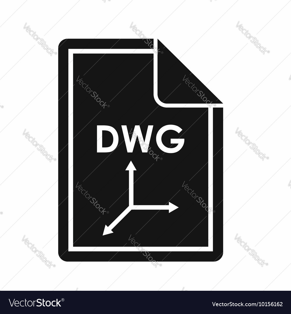 File dwg icon simple style Royalty Free Vector Image