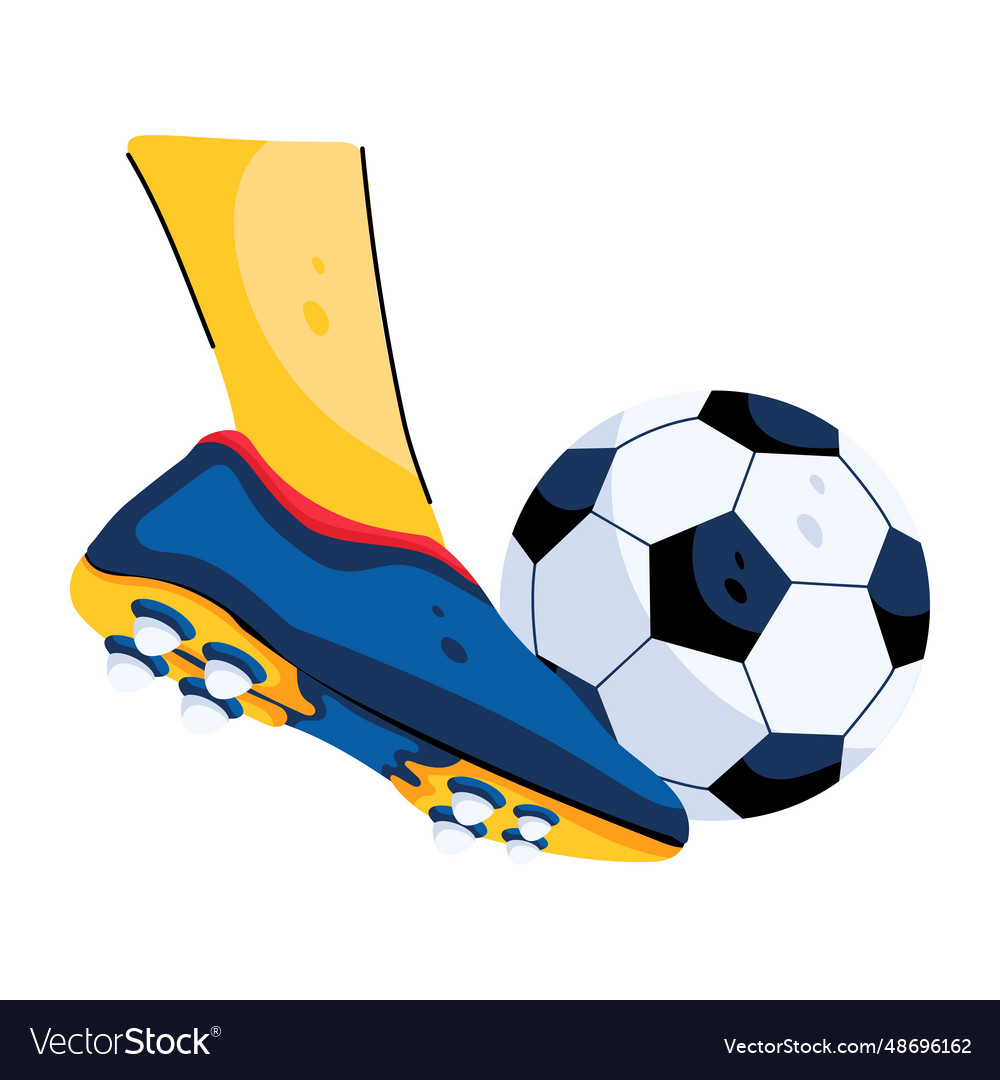 Football kick Royalty Free Vector Image - VectorStock