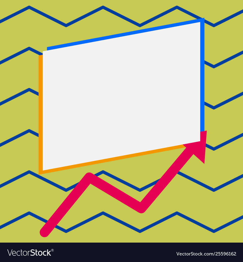 Graph shows increasing amount in a presentation vector image Graph shows increasing amount in a presentation