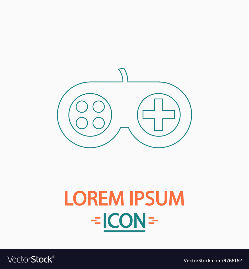 Joystick computer symbol vector image Joystick computer symbol