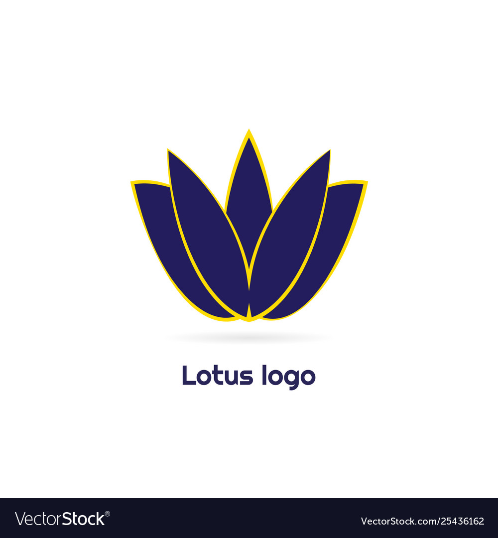 Logo concept lotus flower in flat style