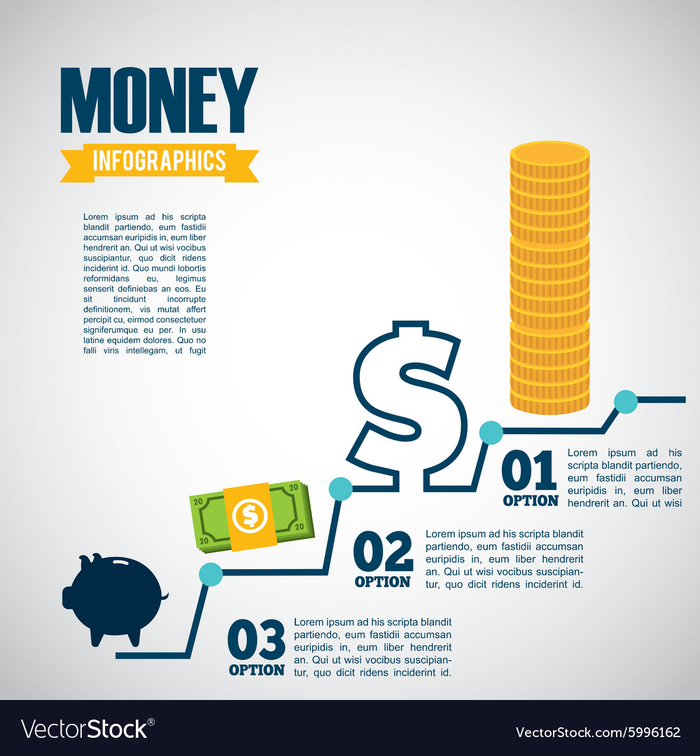 Money infographic Royalty Free Vector Image - VectorStock