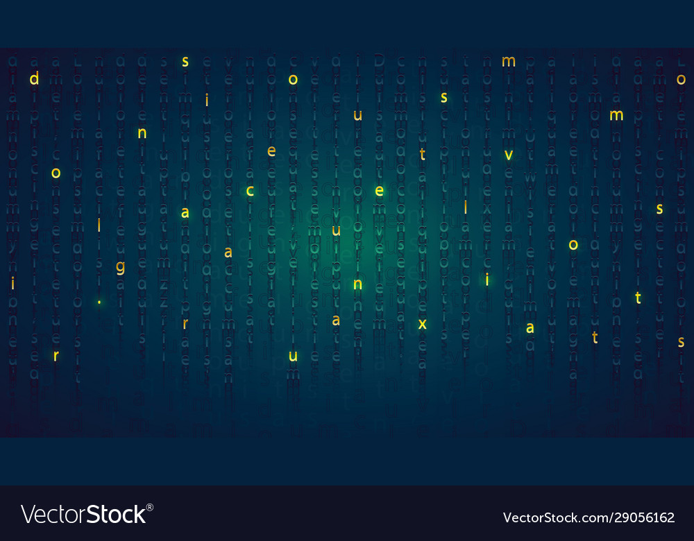 Mysterious message in form luminous letters Vector Image Mysterious message in form luminous letters