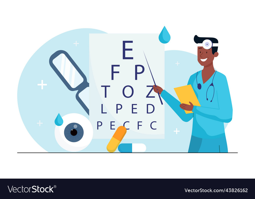 Ophtalmologist at work