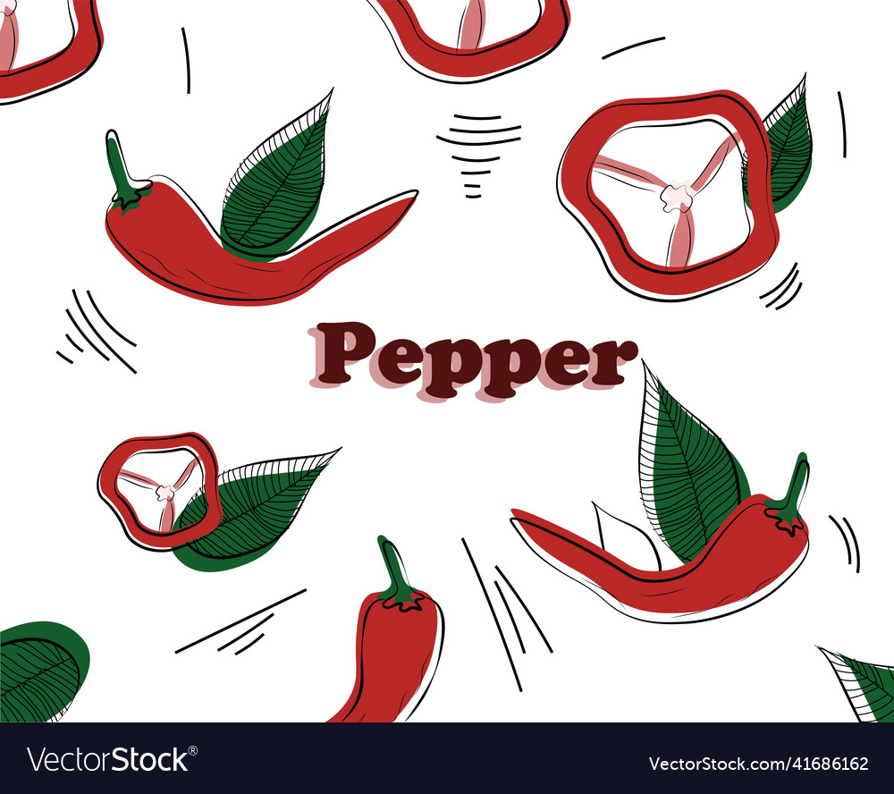 Peper seamless pattern vector image Peper seamless pattern