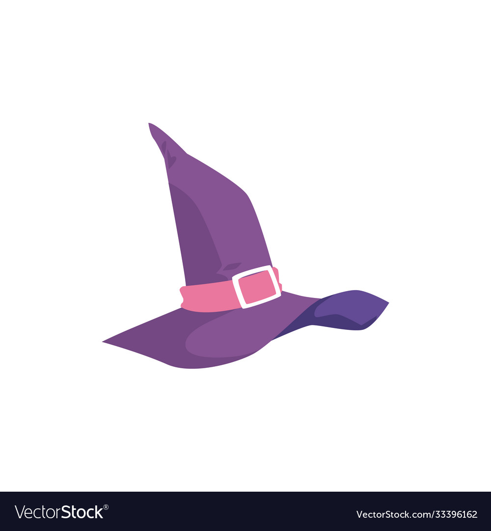 Purple pointy wizard hat for halloween holiday