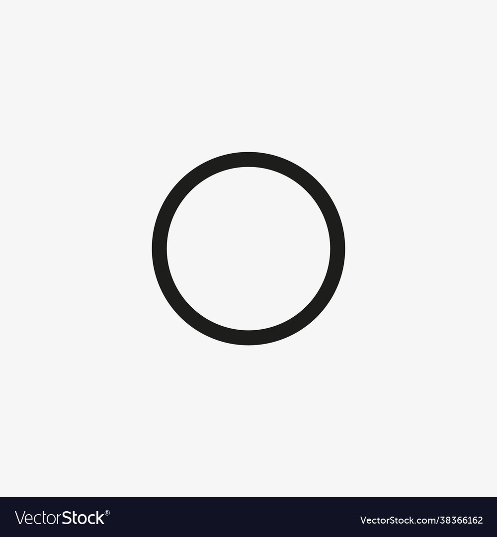 Simple circle icon in line design style Vector Image Simple circle icon in line design style