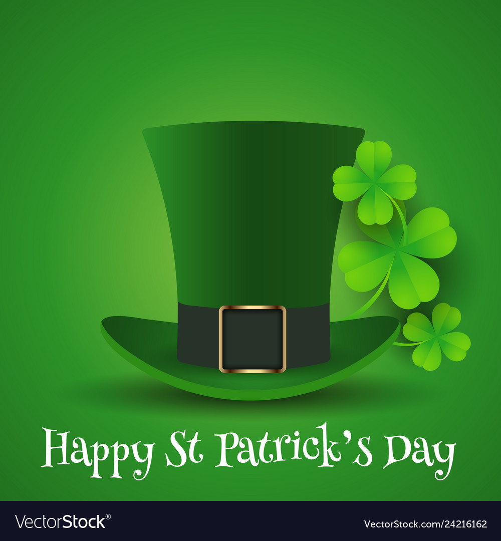 St patricks day background with top hat Royalty Free Vector