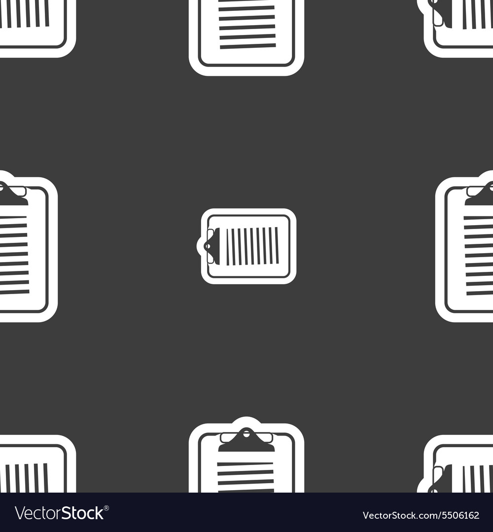 Text file icon sign seamless pattern on a gray