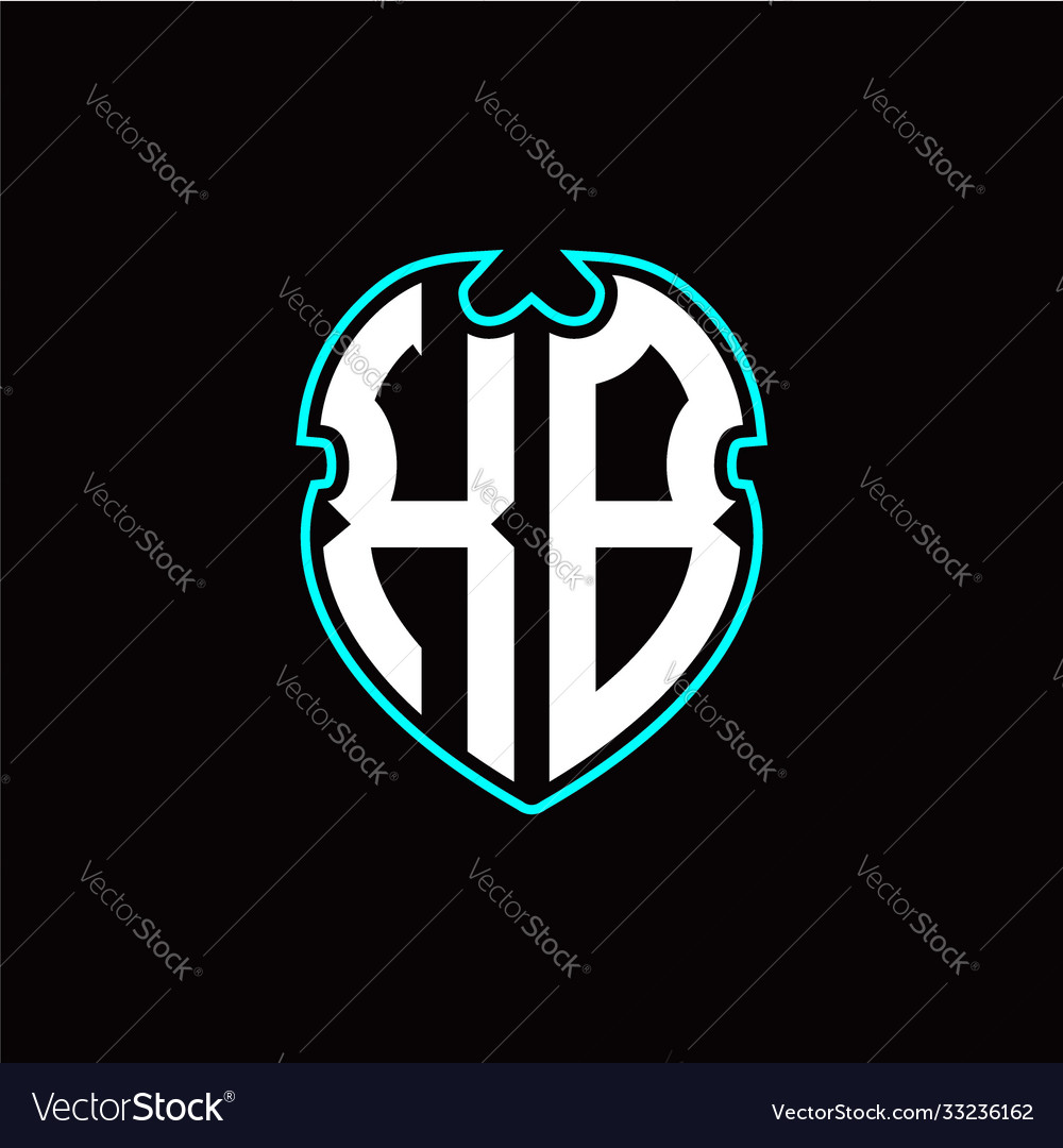 X b initial logo design with a shield shape vector image X b initial logo design with a shield shape