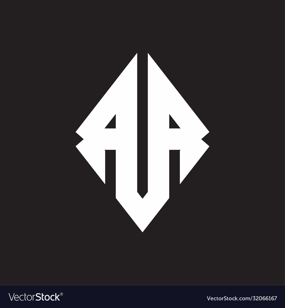 Aa logo monogram with sharp square design template vector image Aa logo monogram with sharp square design template