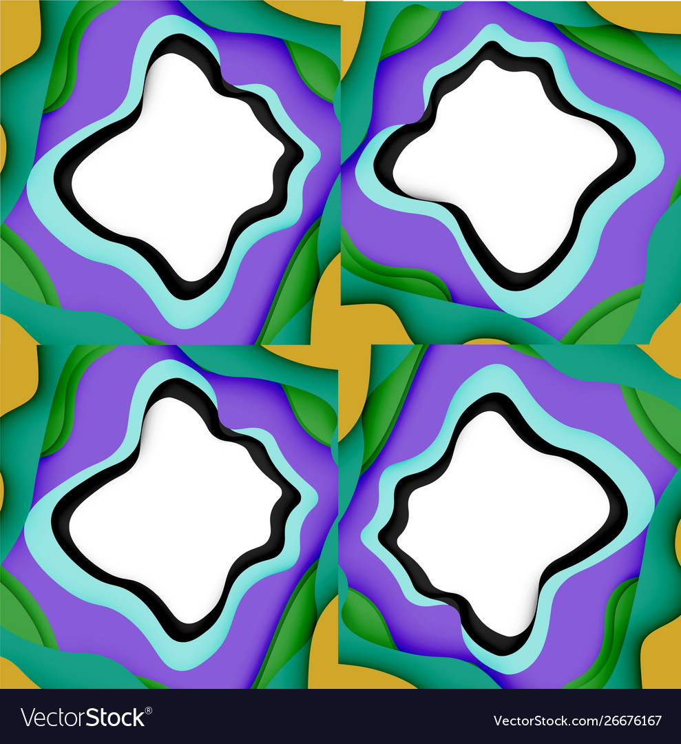 Abstract cut out waves for web design vector image Abstract cut out waves for web design