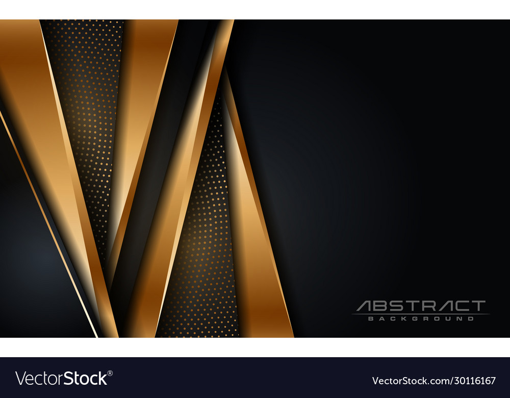 Abstract luxury dark background with golden lines