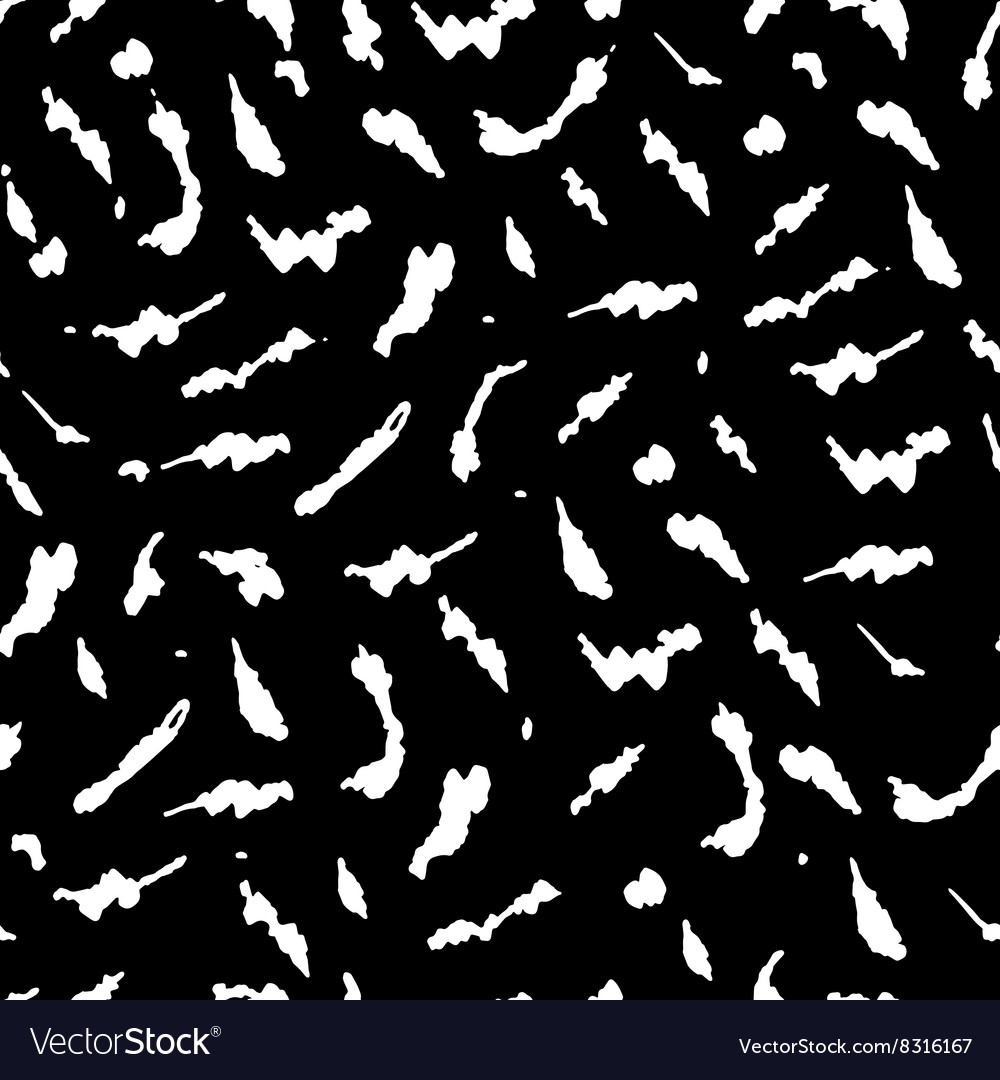 Abstract seamless ink pattern on black background