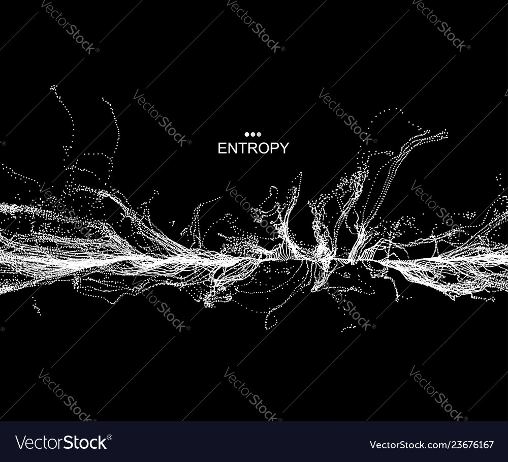 Array with dynamic particles 3d technology style vector image Array with dynamic particles 3d technology style