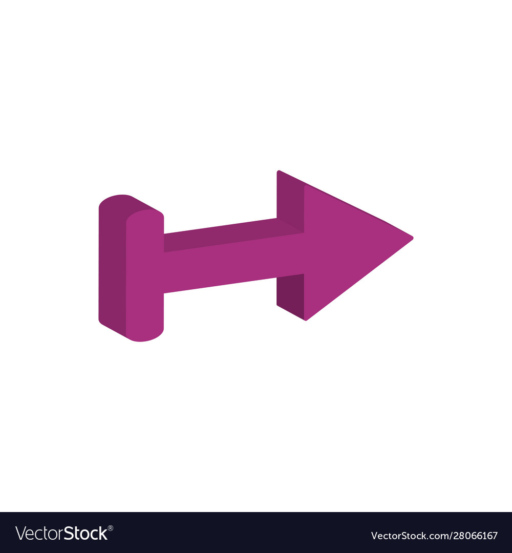 Arrow right direction 3d style icon