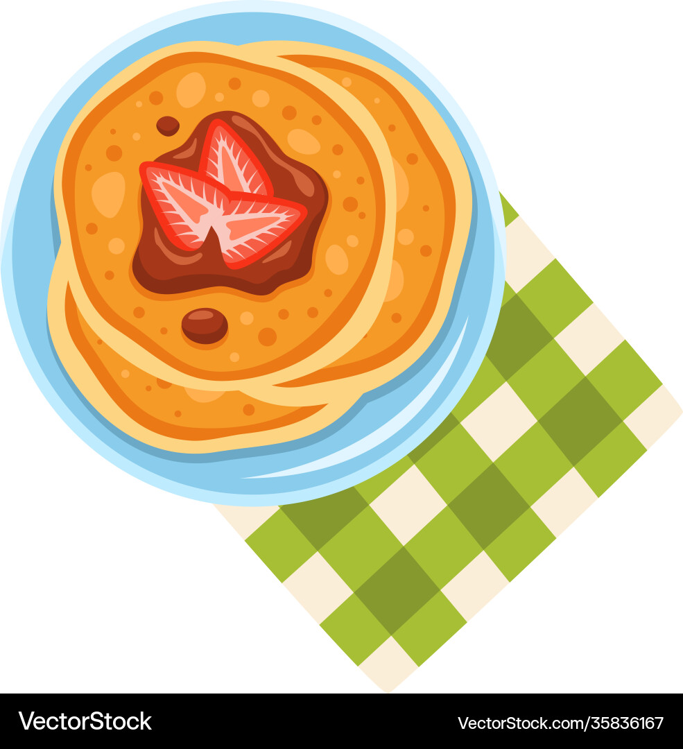 Breakfast flat Royalty Free Vector Image - VectorStock
