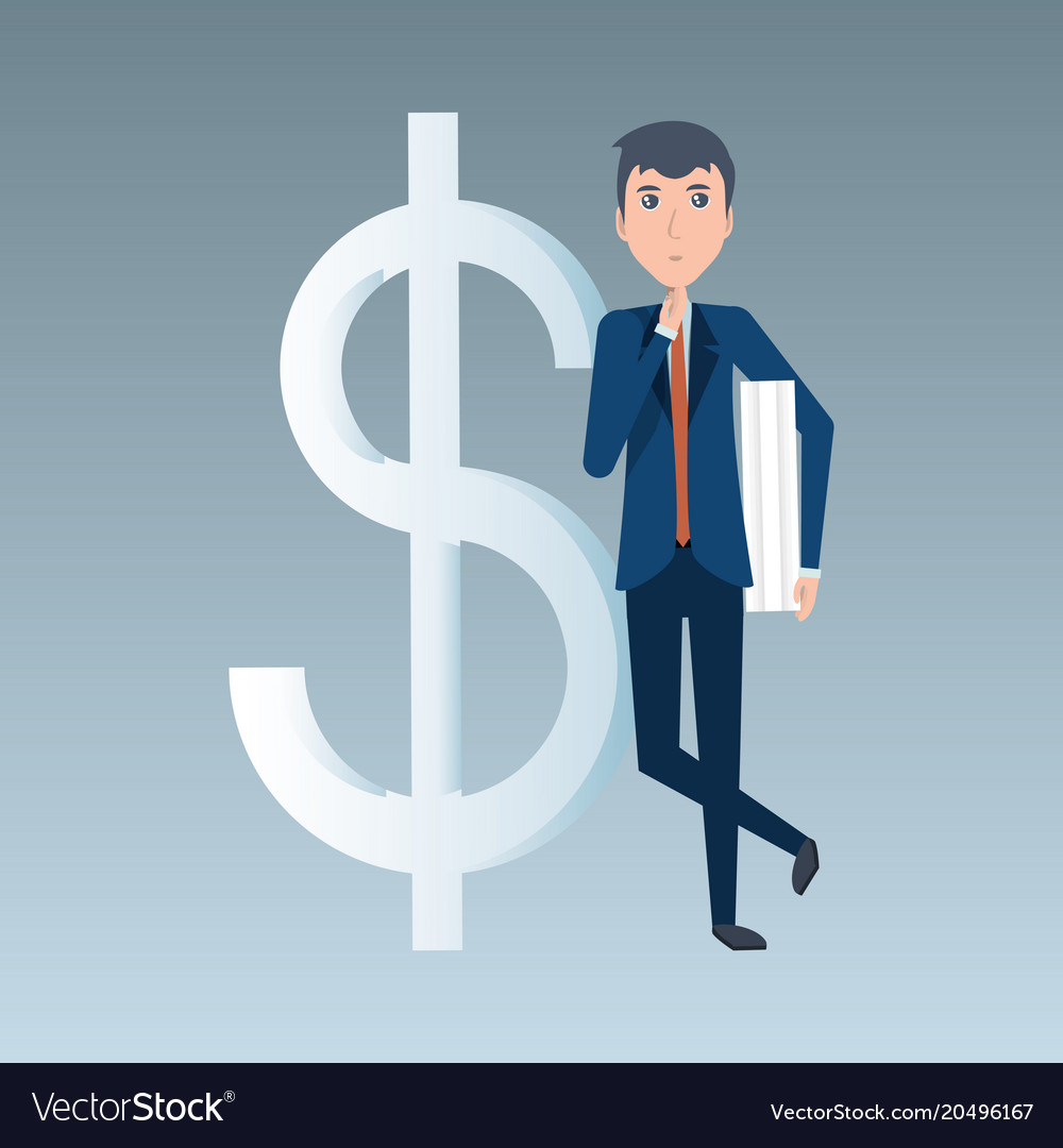 Cartoon businessman design Royalty Free Vector Image