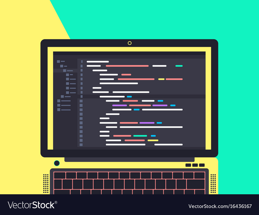 Coding Laptop Concept