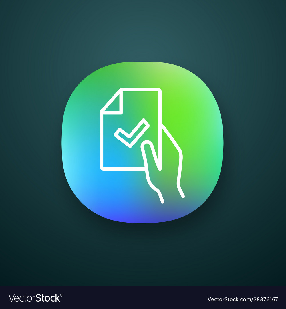 Contract signing app icon Vector Image Contract signing app icon