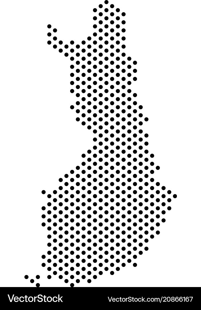 Dot finland map Royalty Free Vector Image - VectorStock