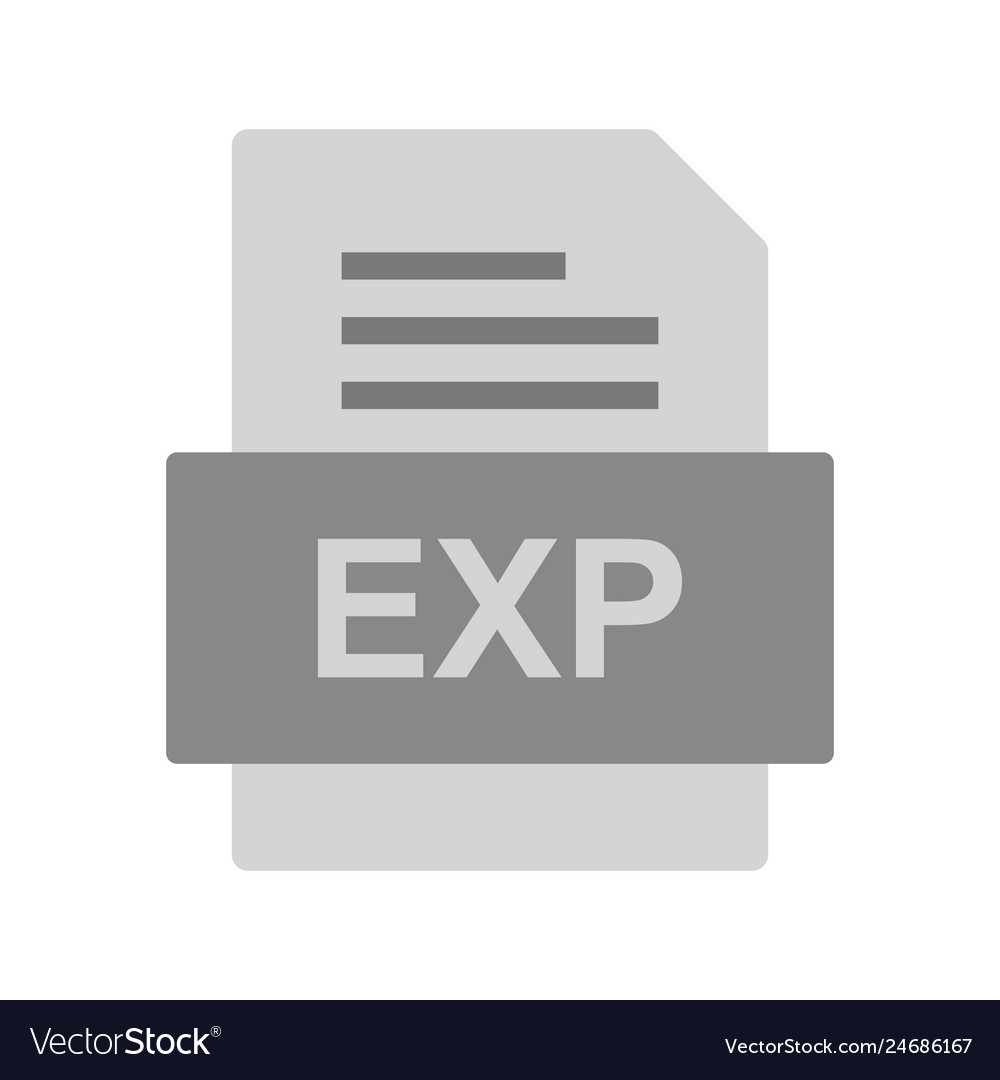 Exp file document icon